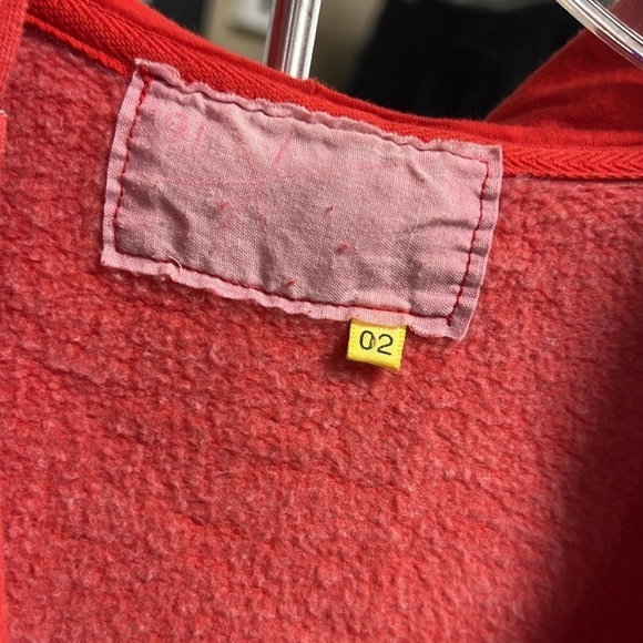Venice 291 Coral Red Hoodie Size 02/M - Picture 8 of 10